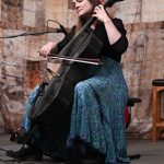 Rachel Johnson with black cello